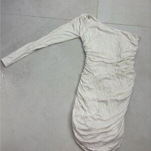 Fresh Cream One-Shoulder Dress